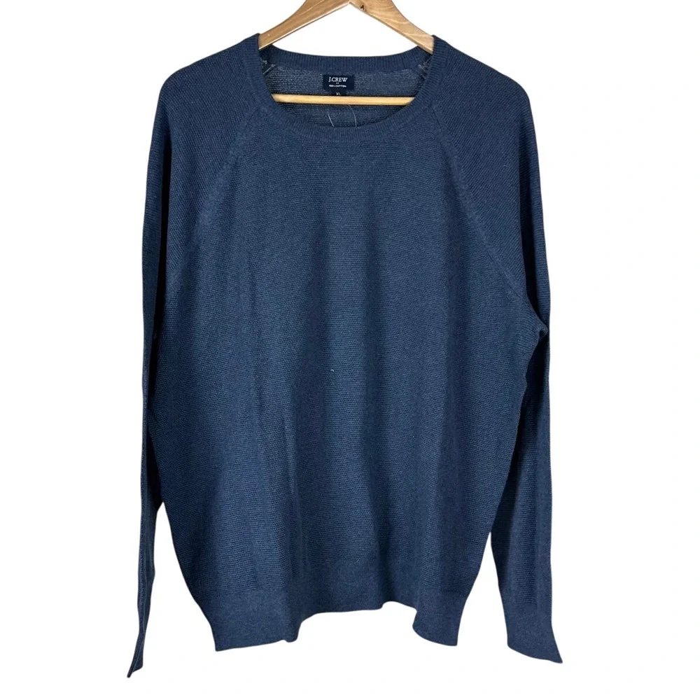 J. Crew Men's Crewneck Sweater Navy Blue Men's Size XXL New With Tags